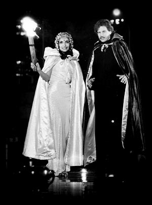 Babetta and Dennis performing a ritual in Japan