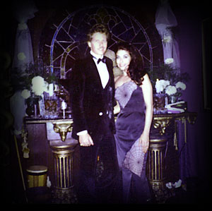 Babetta and Dennis at the Sorcerer's Shop by the alter